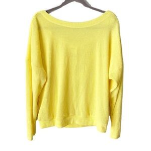 Anthropologie Top Women's Large Maeve Kasi Yellow Ribbed Draped Back